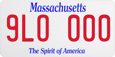 MA license plate 9LO000