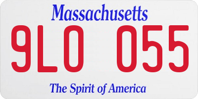 MA license plate 9LO055