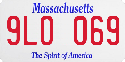 MA license plate 9LO069