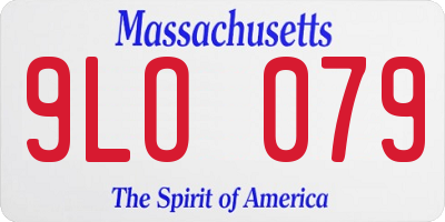 MA license plate 9LO079