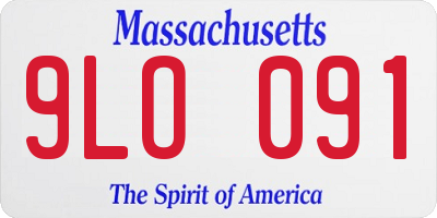 MA license plate 9LO091