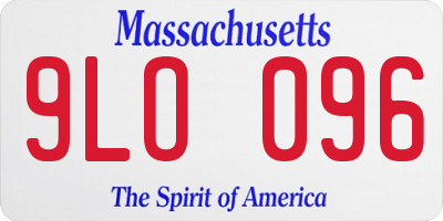 MA license plate 9LO096