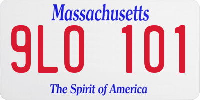 MA license plate 9LO101