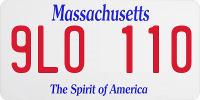 MA license plate 9LO110