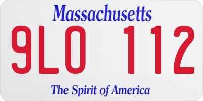 MA license plate 9LO112