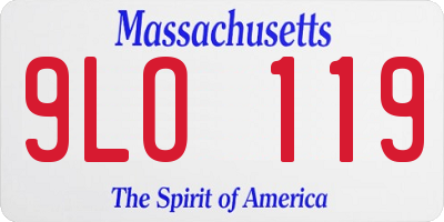 MA license plate 9LO119