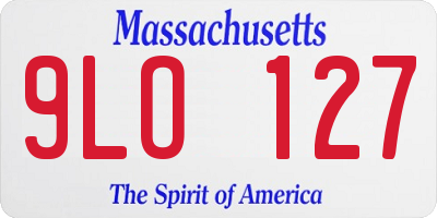 MA license plate 9LO127