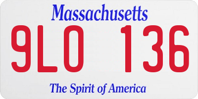 MA license plate 9LO136