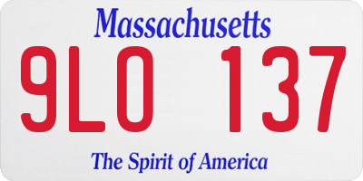MA license plate 9LO137