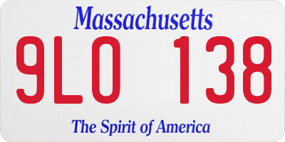 MA license plate 9LO138