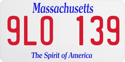 MA license plate 9LO139