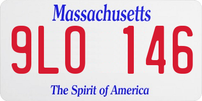 MA license plate 9LO146