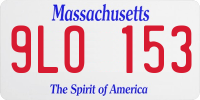 MA license plate 9LO153