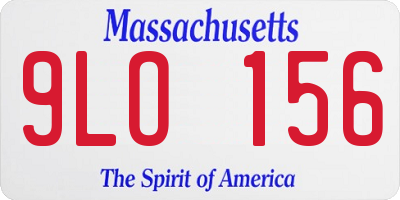 MA license plate 9LO156