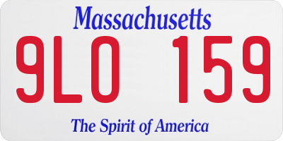MA license plate 9LO159