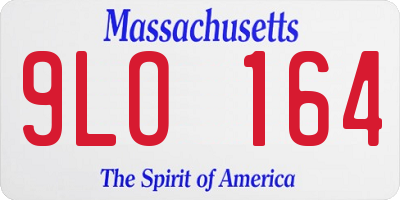 MA license plate 9LO164