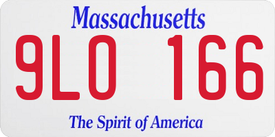 MA license plate 9LO166