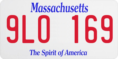 MA license plate 9LO169
