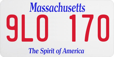 MA license plate 9LO170
