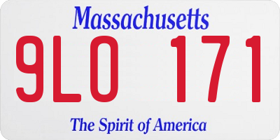 MA license plate 9LO171