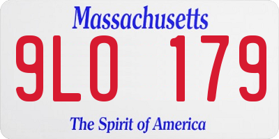 MA license plate 9LO179