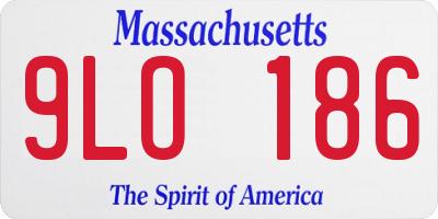 MA license plate 9LO186