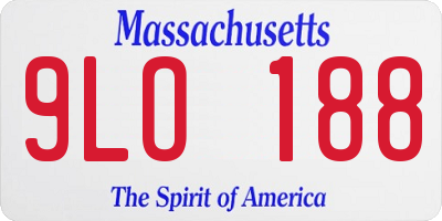MA license plate 9LO188