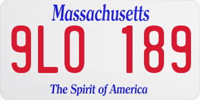 MA license plate 9LO189