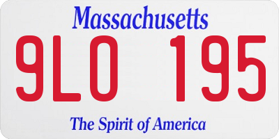 MA license plate 9LO195