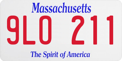 MA license plate 9LO211