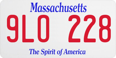 MA license plate 9LO228