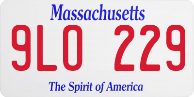 MA license plate 9LO229