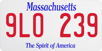 MA license plate 9LO239