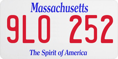 MA license plate 9LO252