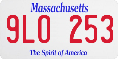 MA license plate 9LO253