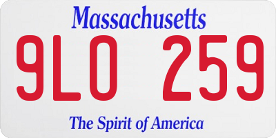 MA license plate 9LO259