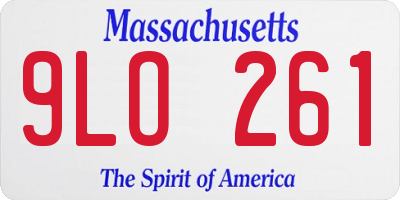 MA license plate 9LO261
