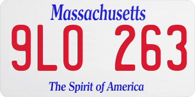 MA license plate 9LO263
