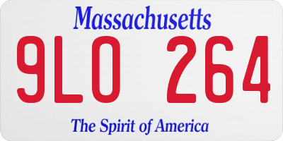 MA license plate 9LO264