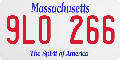 MA license plate 9LO266