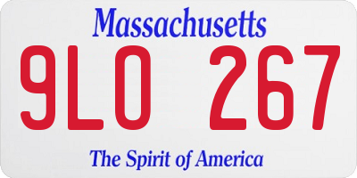 MA license plate 9LO267
