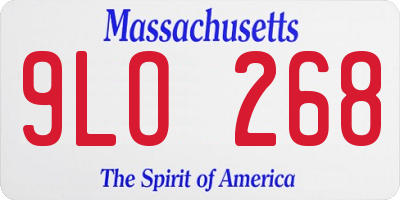 MA license plate 9LO268