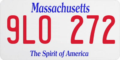 MA license plate 9LO272