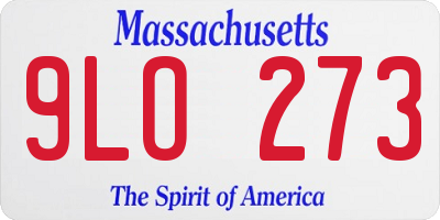 MA license plate 9LO273