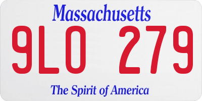 MA license plate 9LO279