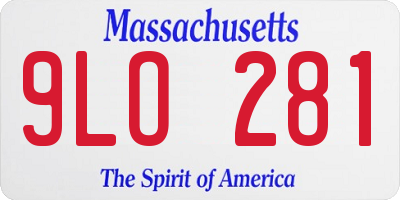 MA license plate 9LO281