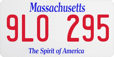 MA license plate 9LO295