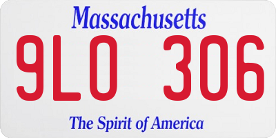 MA license plate 9LO306