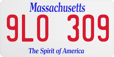 MA license plate 9LO309