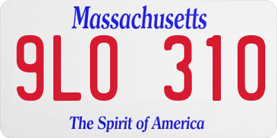 MA license plate 9LO310